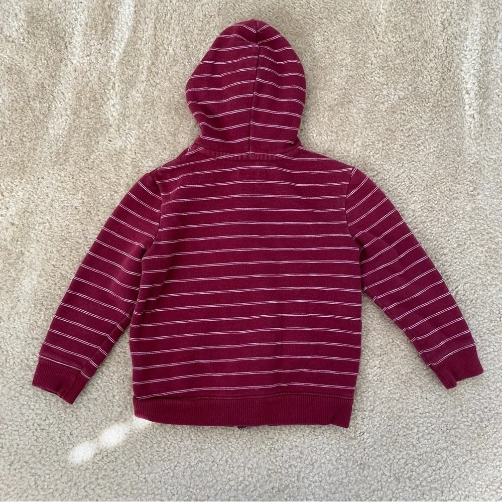 Cherokee Little Boys Red/Burgundy Striped Zip Up Hoodie Size 4T